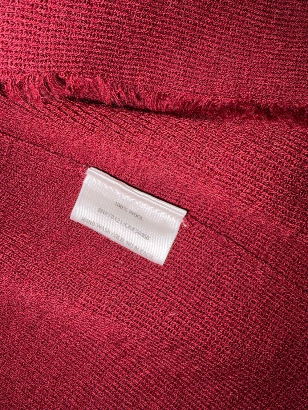 Eileen Fisher Women’s Open Front Long Sleeve Red 100% Wool Cardigan Size PM - Picture 2 of 7